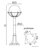 Lampy ogrodowe stojące - SU-MA Kule z koszykiem 200 72 cm K 5002/3/KPO Stojaca - produkt 8