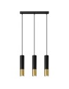 Sollux Lampa wisząca LOOPEZ 3L czarny/złoty SL.0954 Sollux Lampa wisząca LOOPEZ 3L czarny/złoty SL.0954