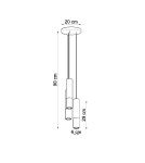 Sollux Lampa wisząca LOOPEZ 3P czarny/złoty SL.0955 Sollux Lampa wisząca LOOPEZ 3P czarny/złoty SL.0955