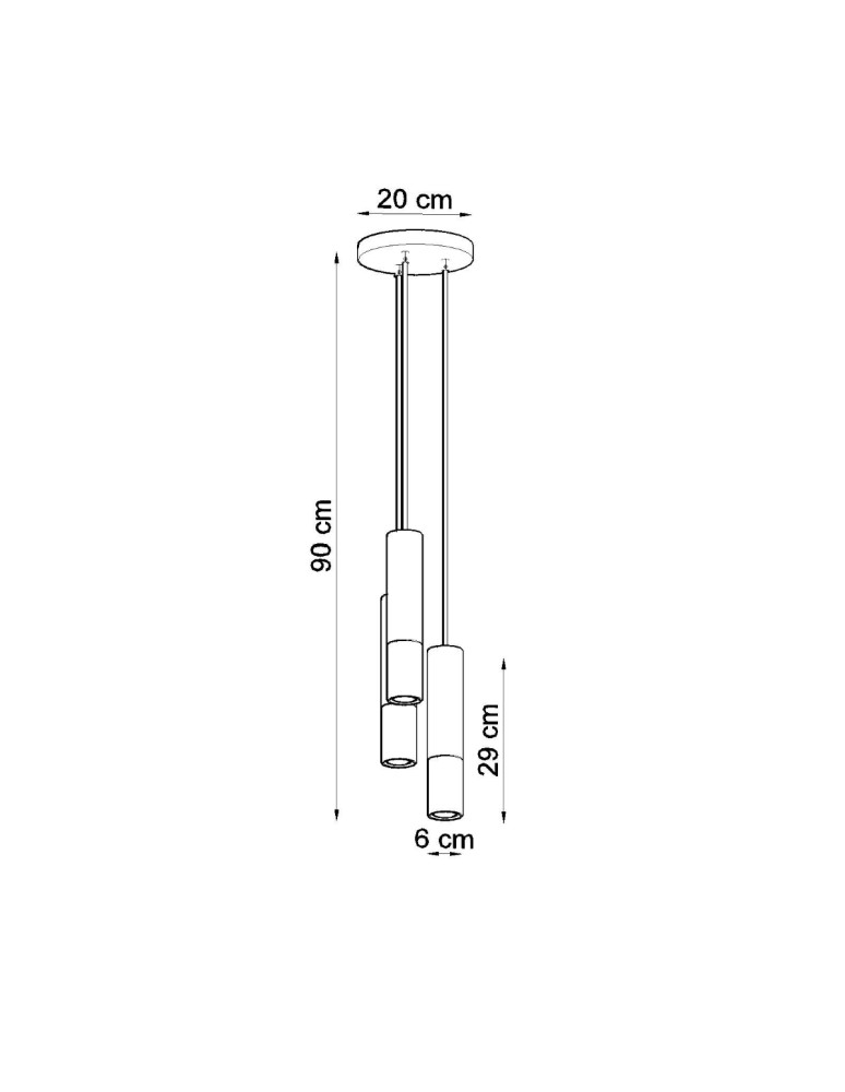 Sollux Lampa wisząca LOOPEZ 3P czarny/złoty SL.0955 Sollux Lampa wisząca LOOPEZ 3P czarny/złoty SL.0955