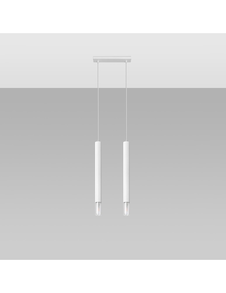 Sollux Lampa wisząca WEZYR 2 biała SL.0958 Sollux Lampa wisząca WEZYR 2 biała SL.0958