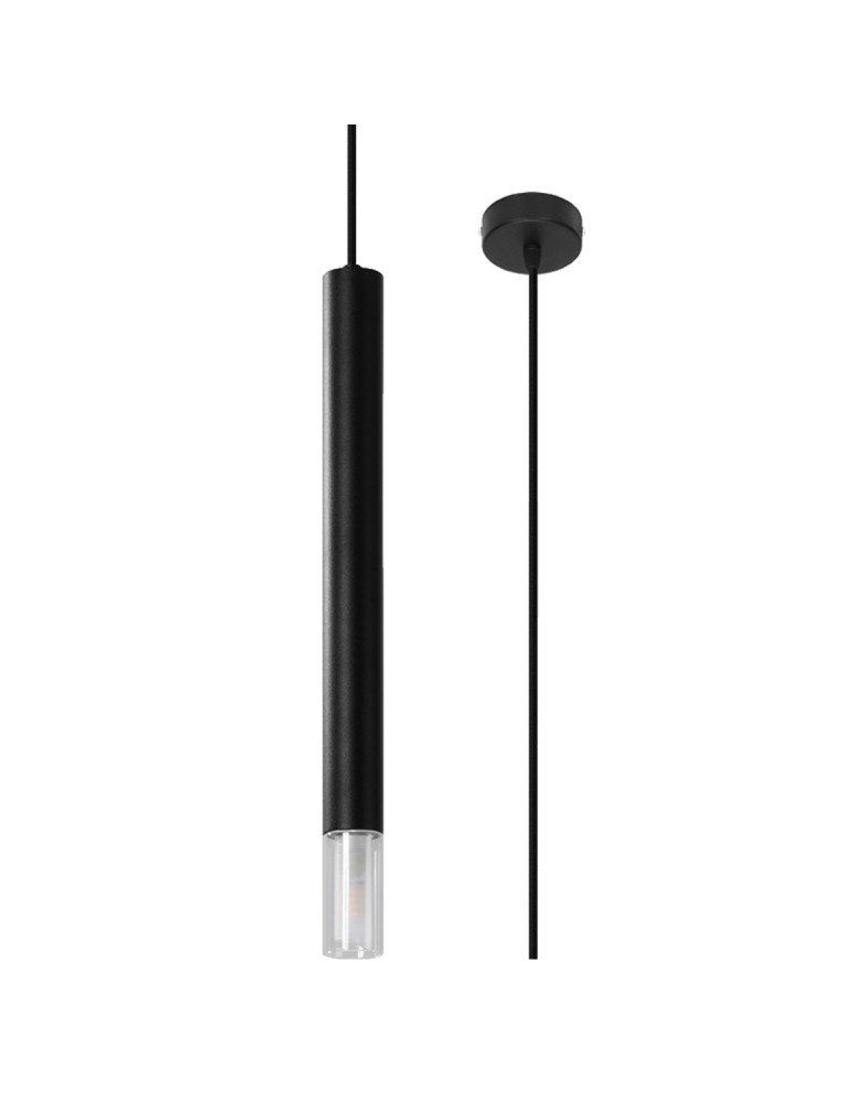 Sollux Lampa wisząca WEZYR 1 czarna SL.0960 Sollux Lampa wisząca WEZYR 1 czarna SL.0960
