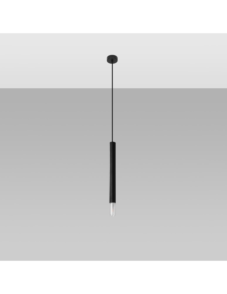 Sollux Lampa wisząca WEZYR 1 czarna SL.0960 Sollux Lampa wisząca WEZYR 1 czarna SL.0960