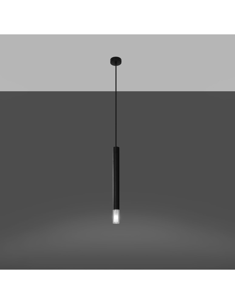 Sollux Lampa wisząca WEZYR 1 czarna SL.0960 Sollux Lampa wisząca WEZYR 1 czarna SL.0960