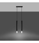 Sollux Lampa wisząca WEZYR 2 czarna SL.0961 Sollux Lampa wisząca WEZYR 2 czarna SL.0961