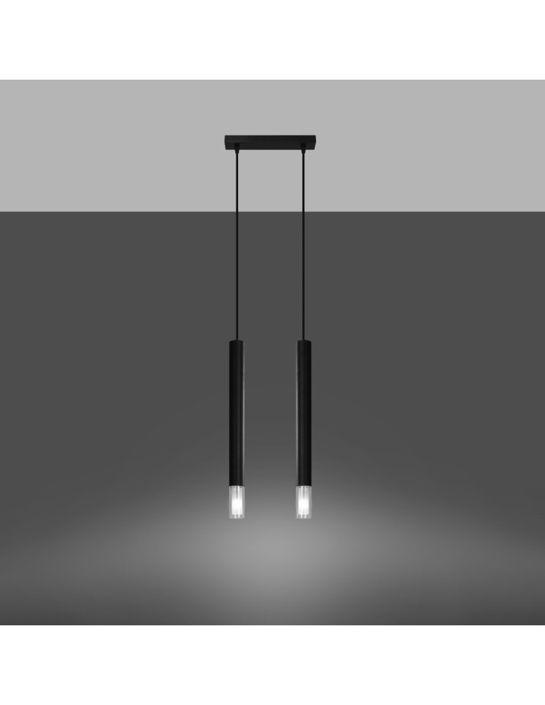 Sollux Lampa wisząca WEZYR 2 czarna SL.0961 Sollux Lampa wisząca WEZYR 2 czarna SL.0961