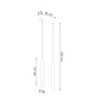 Sollux Lampa wisząca WEZYR 2 czarna SL.0961 Sollux Lampa wisząca WEZYR 2 czarna SL.0961