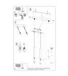 Sollux Lampa wisząca WEZYR 2 czarna SL.0961 Sollux Lampa wisząca WEZYR 2 czarna SL.0961