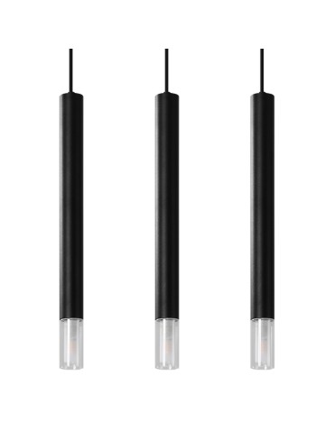 Sollux Lampa wisząca WEZYR 3 czarna SL.0962