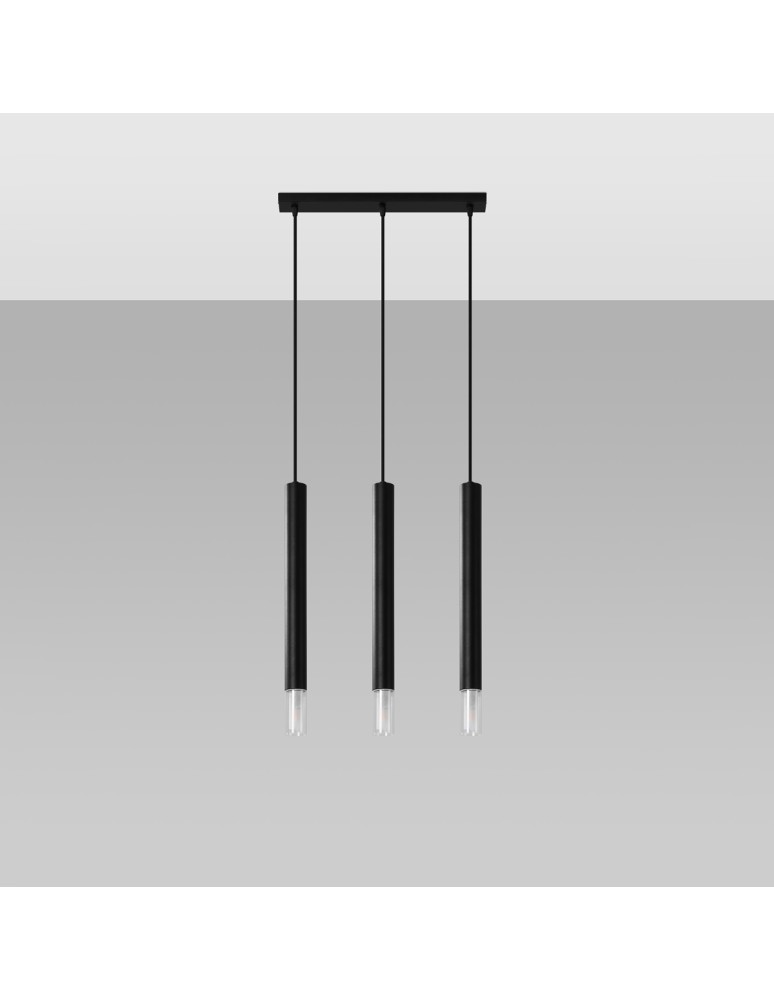 Sollux Lampa wisząca WEZYR 3 czarna SL.0962 Sollux Lampa wisząca WEZYR 3 czarna SL.0962