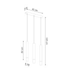 Sollux Lampa wisząca WEZYR 3 czarna SL.0962 Sollux Lampa wisząca WEZYR 3 czarna SL.0962
