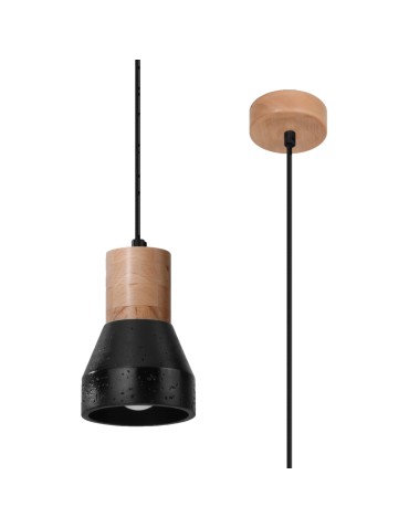 Sollux Lampa wisząca QUBIC czarna SL.0963