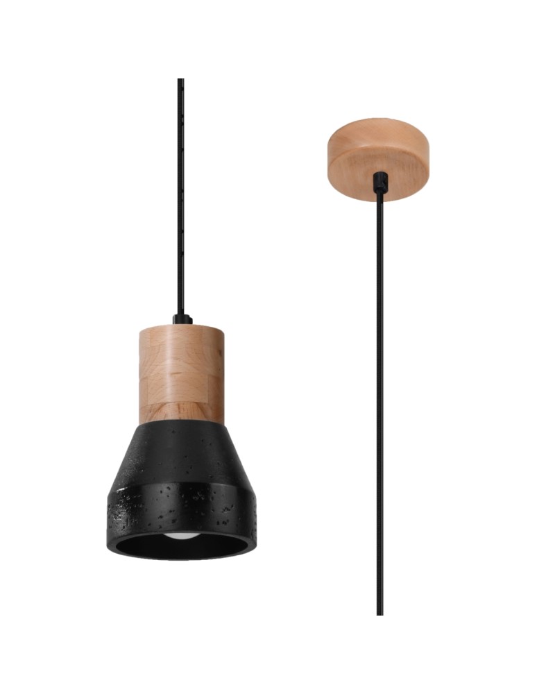 Sollux Lampa wisząca QUBIC czarna SL.0963 Sollux Lampa wisząca QUBIC czarna SL.0963