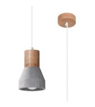 Lampy wiszące - Sollux Lampa wisząca QUBIC szara SL.0964 - product 1
