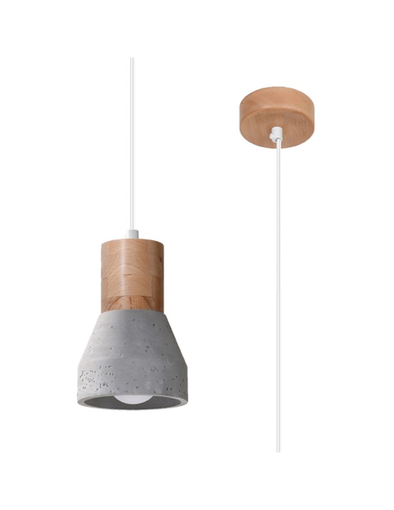 Sollux Lampa wisząca QUBIC szara SL.0964