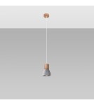 Lampy wiszące - Sollux Lampa wisząca QUBIC szara SL.0964 - product 2