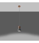 Lampy wiszące - Sollux Lampa wisząca QUBIC szara SL.0964 - product 3