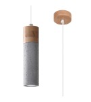 Lampy wiszące - Sollux Lampa wisząca ZANE 1 szara SL.0965 - product 1