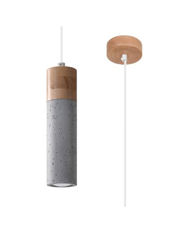 Sollux Lampa wisząca ZANE 1 szara SL.0965