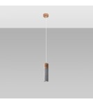 Lampy wiszące - Sollux Lampa wisząca ZANE 1 szara SL.0965 - product 2