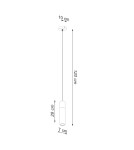 Lampy wiszące - Sollux Lampa wisząca ZANE 1 szara SL.0965 - product 4