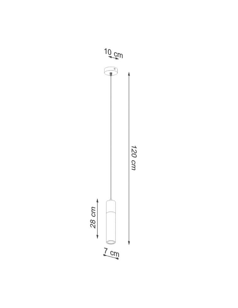 Sollux Lampa wisząca ZANE 1 szara SL.0965