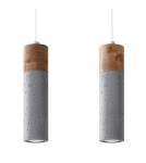 Lampy wiszące - Sollux Lampa wisząca ZANE 2 szara SL.0966 - product 1
