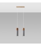 Lampy wiszące - Sollux Lampa wisząca ZANE 2 szara SL.0966 - product 2