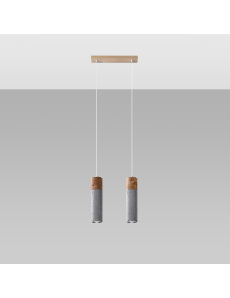 Sollux Lampa wisząca ZANE 2 szara SL.0966