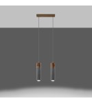 Lampy wiszące - Sollux Lampa wisząca ZANE 2 szara SL.0966 - product 3