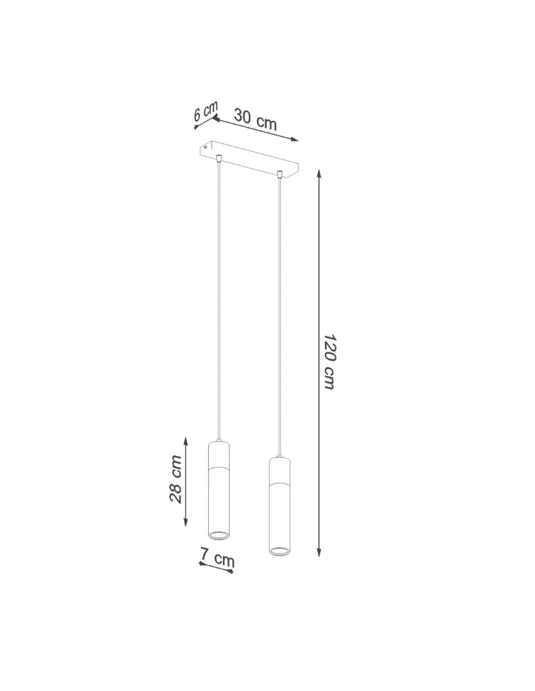 Sollux Lampa wisząca ZANE 2 szara SL.0966