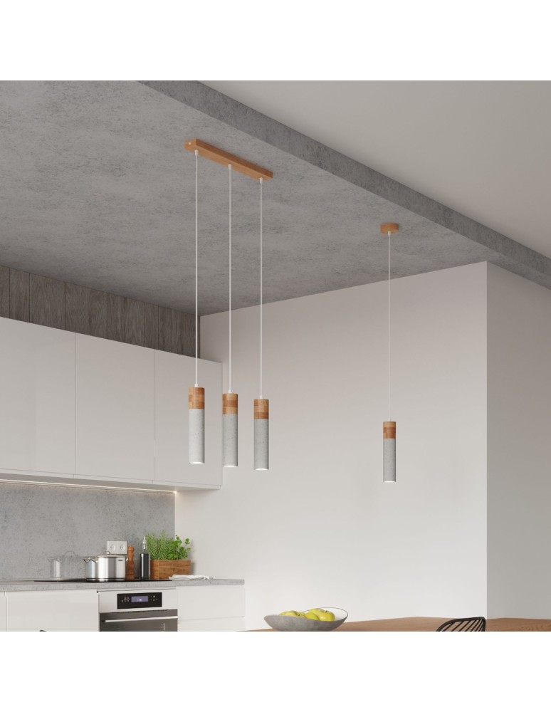 Sollux Lampa wisząca ZANE 3 szara SL.0967 Sollux Lampa wisząca ZANE 3 szara SL.0967