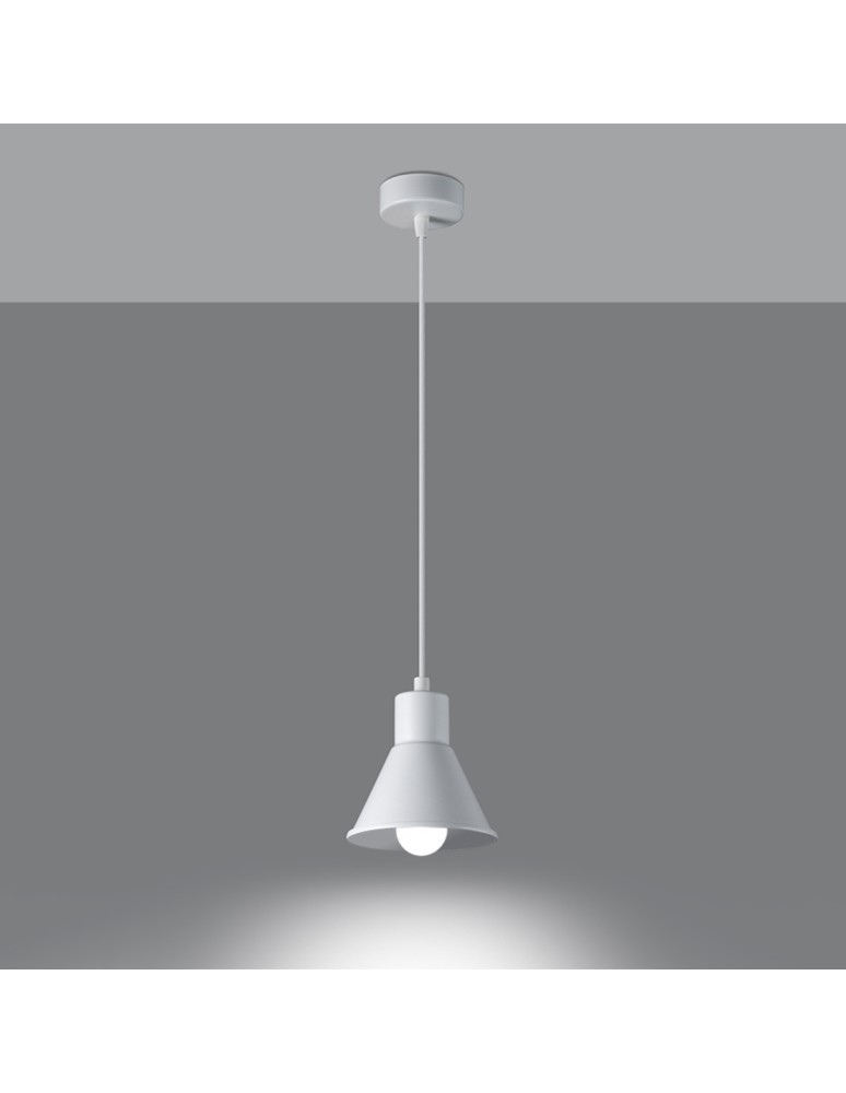 Lampy wiszące - Sollux Lampa wisząca TALEJA 1 biała [E27] SL.0983 - product kolory-swiatla.pl 3
