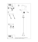 Lampy wiszące - Sollux Lampa wisząca TALEJA 1 biała [E27] SL.0983 - product 5