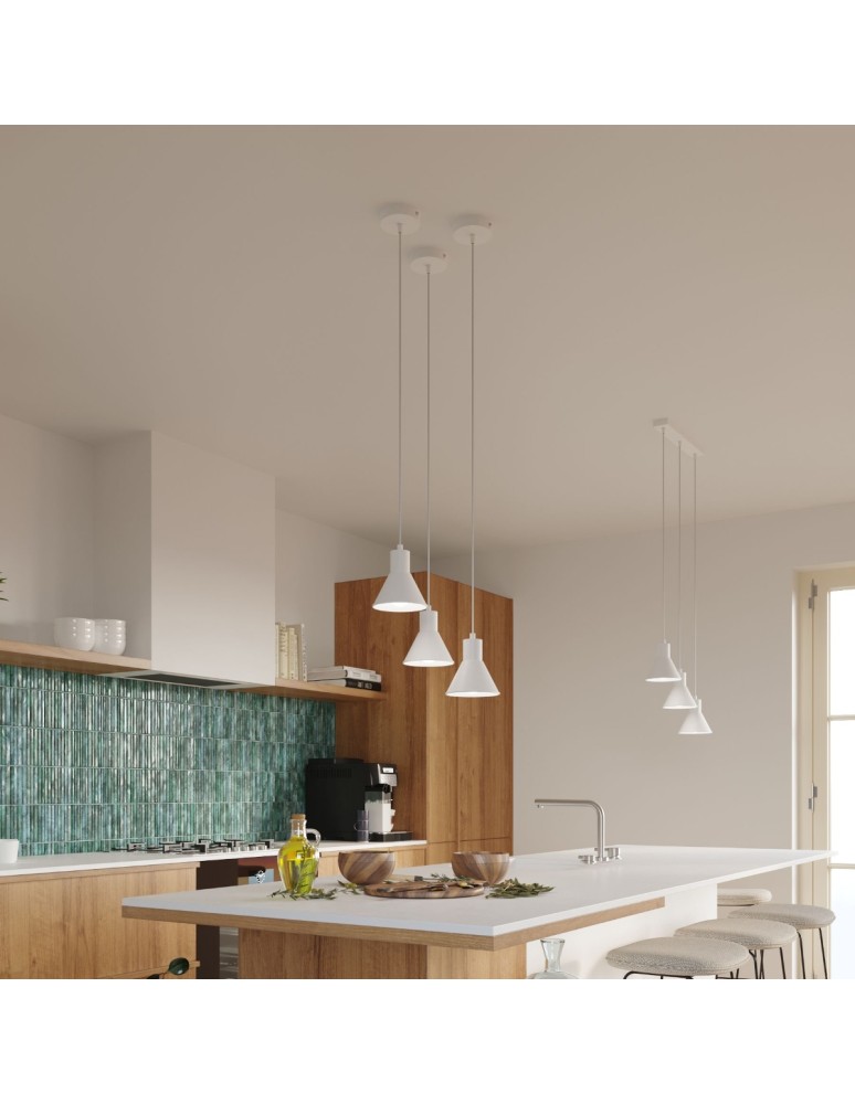 Lampy wiszące - Sollux Lampa wisząca TALEJA 1 biała [E27] SL.0983 - product kolory-swiatla.pl 7