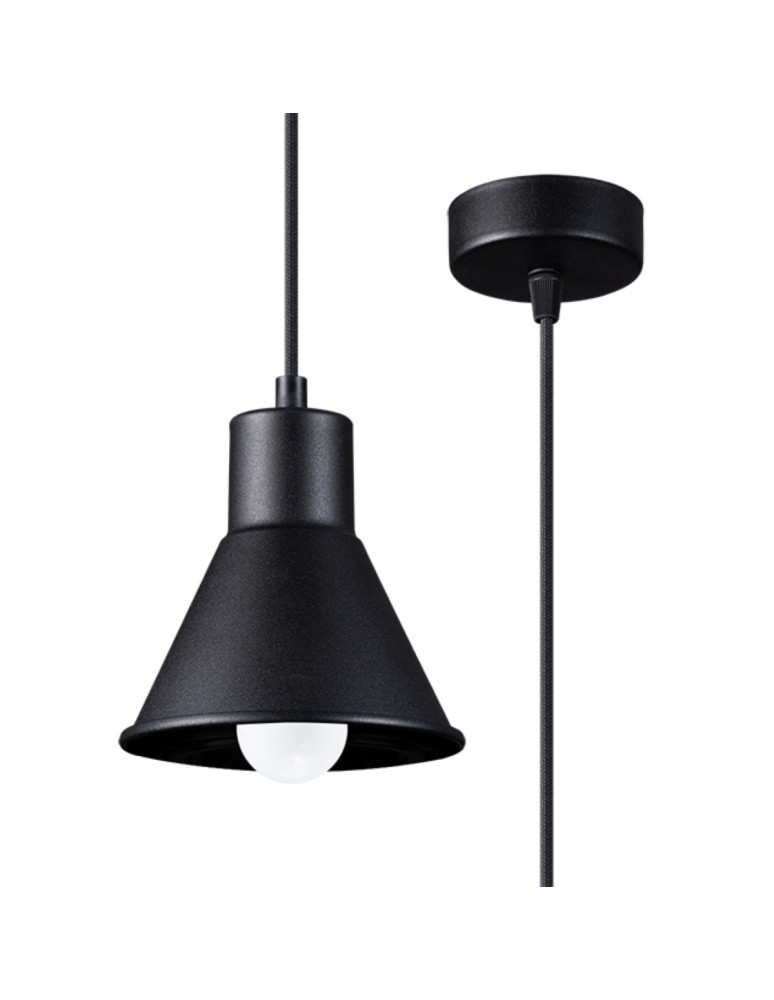Sollux Lampa wisząca TALEJA 1 czarna [E27] SL.0985