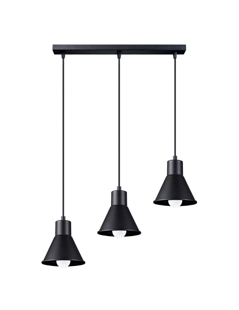 Sollux Lampa wisząca TALEJA 3 czarna [E27] SL.0986