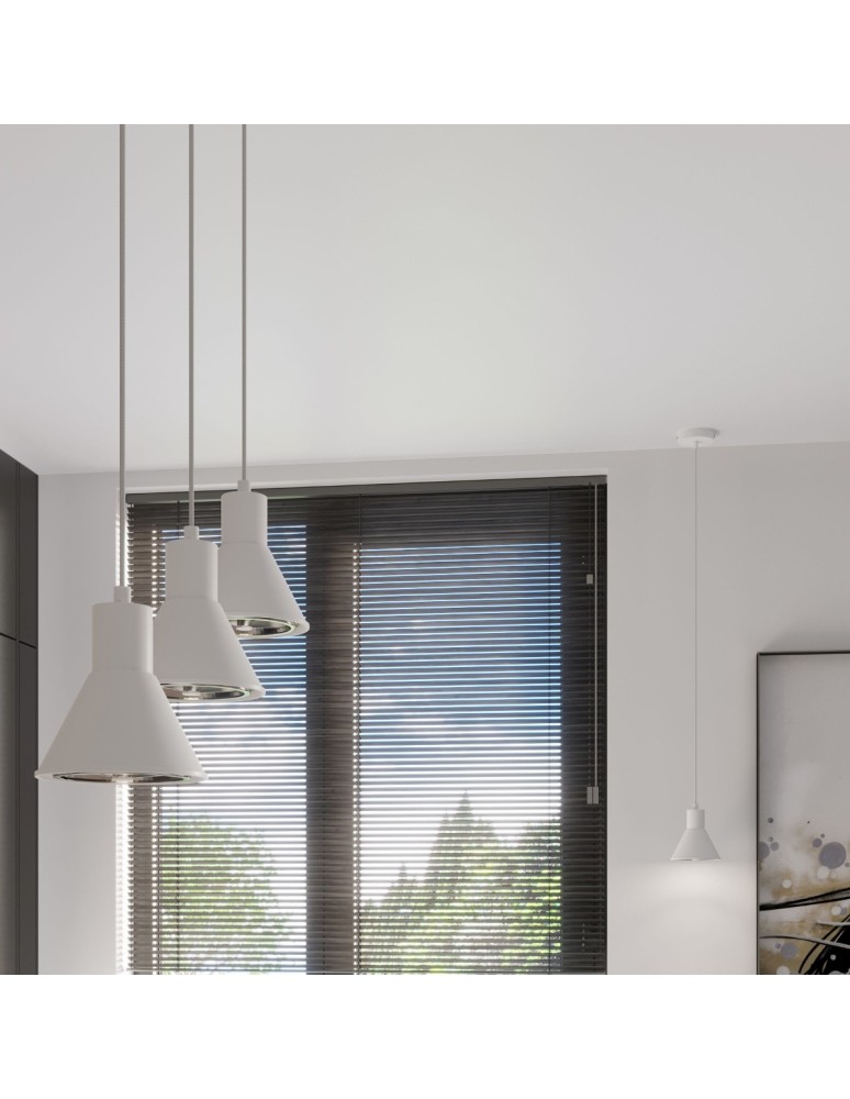 Lampy wiszące - Sollux Lampa wisząca TAZILA 1 biała [ES111] SL.0987 - product kolory-swiatla.pl 8