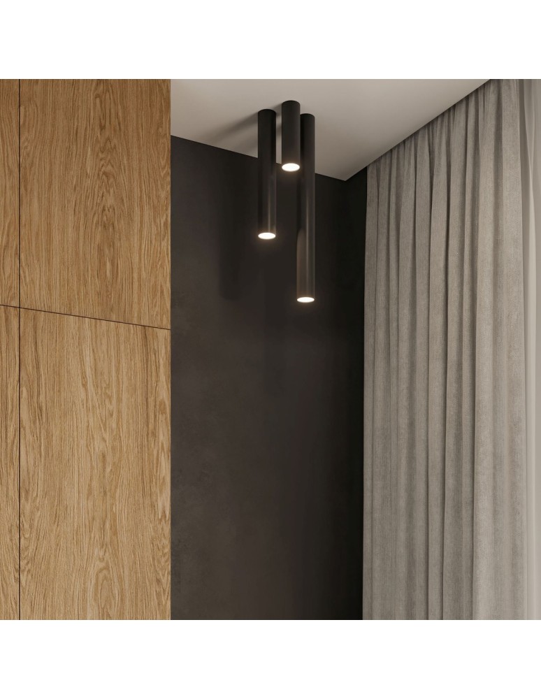 Sollux Plafon LAGOS 60 czarny SL.1003 Sollux Plafon LAGOS 60 czarny SL.1003