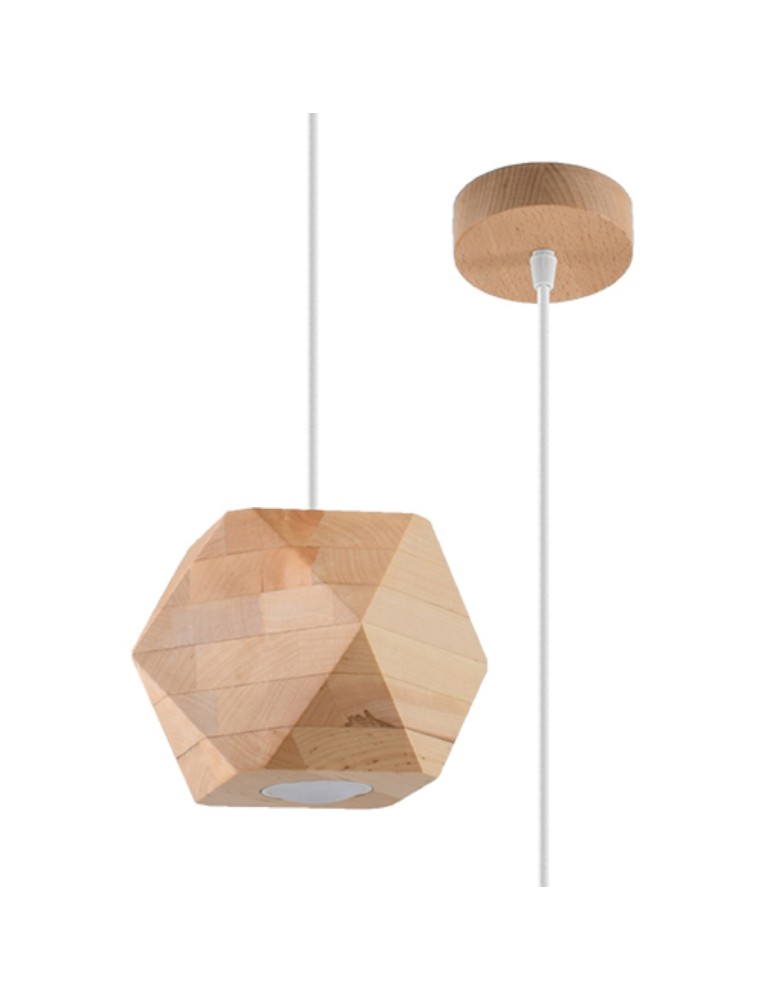 Sollux Lampa wisząca WOODY naturalne drewno SL.1011 Sollux Lampa wisząca WOODY naturalne drewno SL.1011