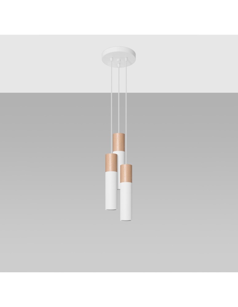 Sollux Lampa wisząca PABLO 3P biała SL.1013 Sollux Lampa wisząca PABLO 3P biała SL.1013