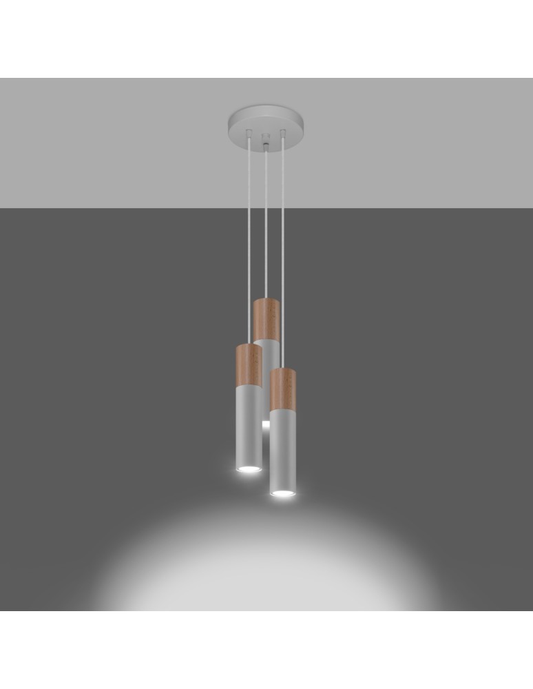 Sollux Lampa wisząca PABLO 3P biała SL.1013 Sollux Lampa wisząca PABLO 3P biała SL.1013