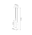 Sollux Lampa wisząca PABLO 3P biała SL.1013 Sollux Lampa wisząca PABLO 3P biała SL.1013