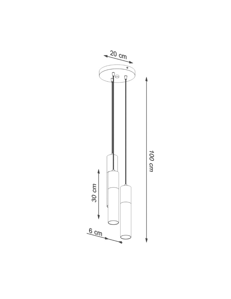 Sollux Lampa wisząca PABLO 3P biała SL.1013 Sollux Lampa wisząca PABLO 3P biała SL.1013