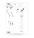 Sollux Lampa wisząca PABLO 3P biała SL.1013 Sollux Lampa wisząca PABLO 3P biała SL.1013
