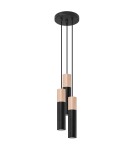 Lampy wiszące - Sollux Lampa wisząca PABLO 3P czarna SL.1014 - product 1