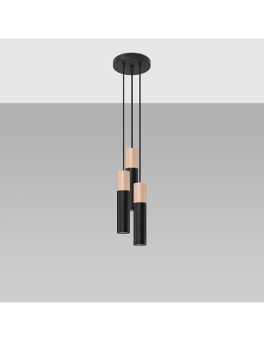 Sollux Lampa wisząca PABLO 3P czarna SL.1014 - produkt 2