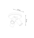 Sollux Plafon RING 3P czarny SL.1016 Sollux Plafon RING 3P czarny SL.1016