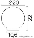 Kule ogrodowe - SU-MA Alekule E27 1x60W IP44 G200ZOP - product 5