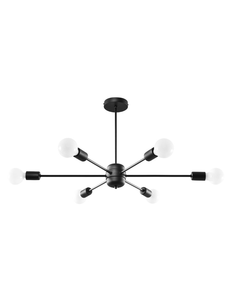 Sollux Żyrandol LANGO 6 czarny SL.1023 Sollux Żyrandol LANGO 6 czarny SL.1023